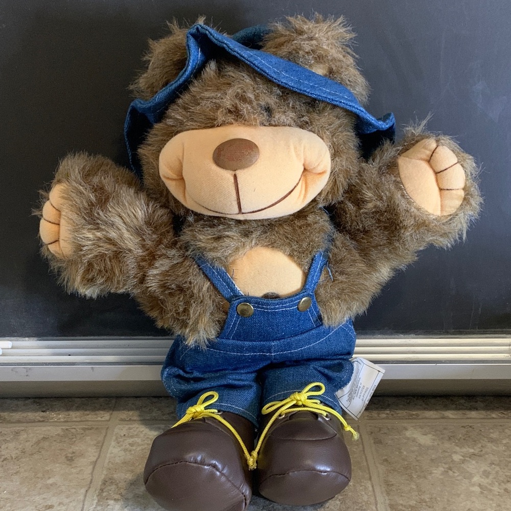 Vintage Revco DS Plush Bear in Denim‎ Overalls